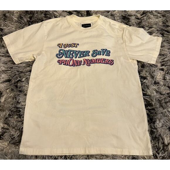 John Geiger I Just Never Save Phone Numbers T Shirt Size Mens M Streetwear - Picture 1 of 8
